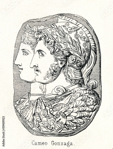 Gonzaga Cameo; 3rd Century BC (from Meyers Lexikon, 1895, 7/286-7) 