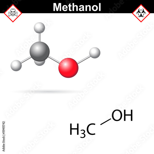 Methanol molecule structure
