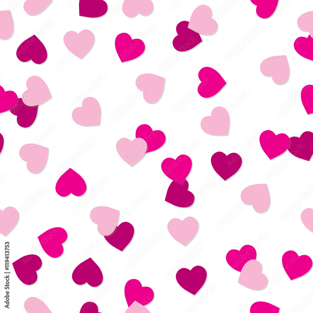 Heart confetti pattern