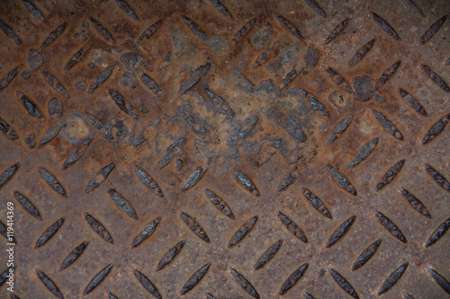 Floor of metal old rust 