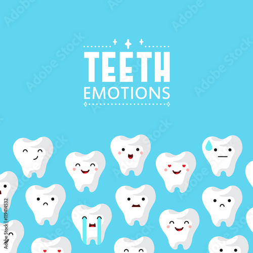 illustration of tooths on a background