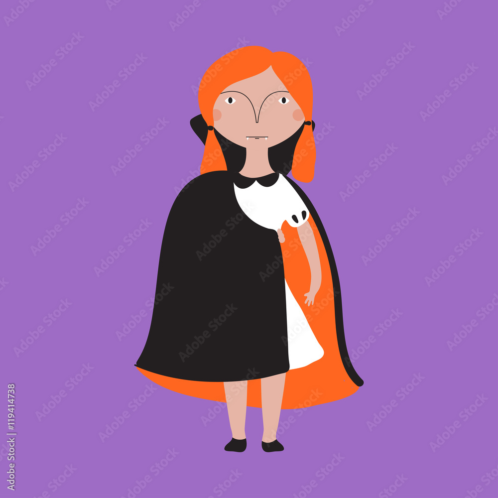 Girl in a vampire halloween costume Girl in a vampire halloween costume