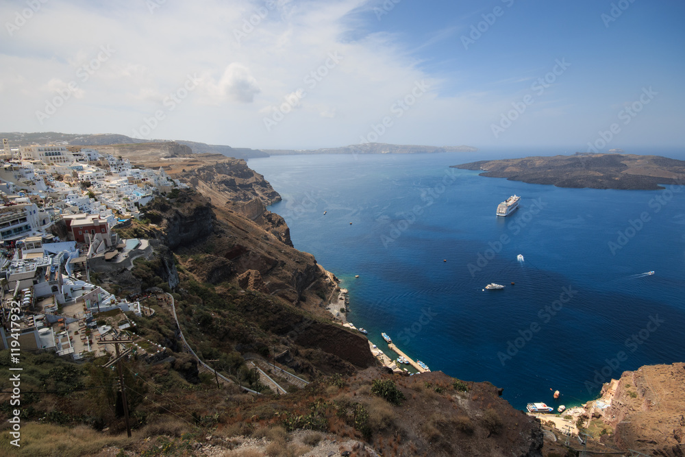 panorama sulla caldera da Fira - Santorini