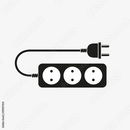 Extension cord - vector illustration.