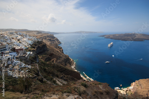 panorama sulla caldera da Fira - Santorini