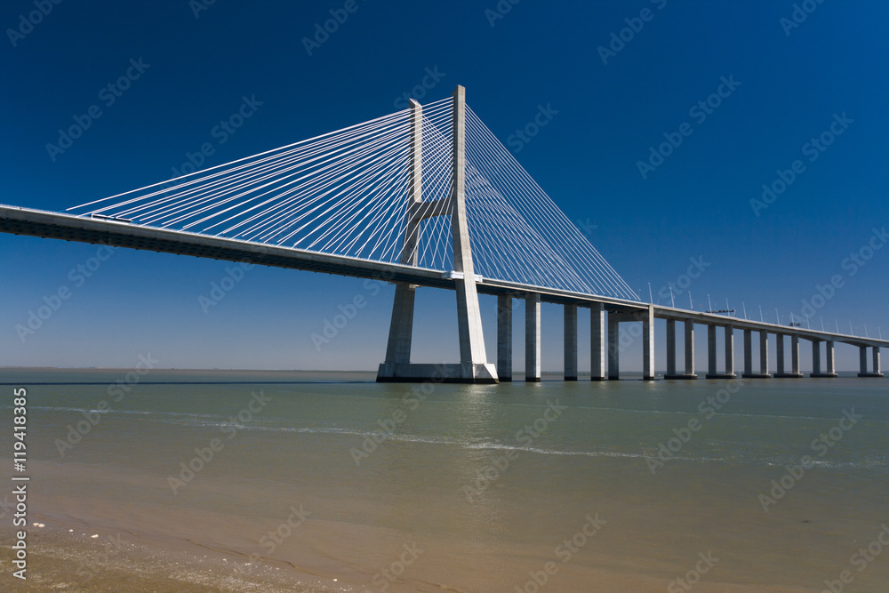 Fototapeta premium The Vasco da Gama Bridge in Portugal