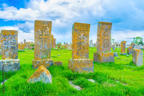 The walk among the khachkars photo