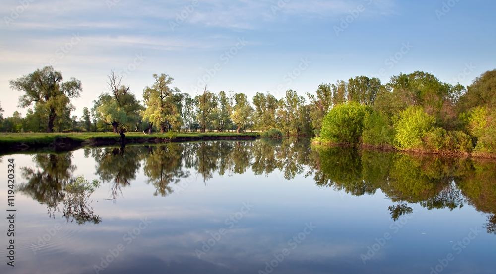 Smooth surface of the river Smooth surface of the river