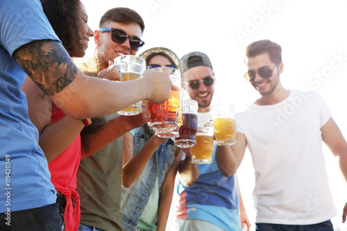 Group of friends hanging ou...