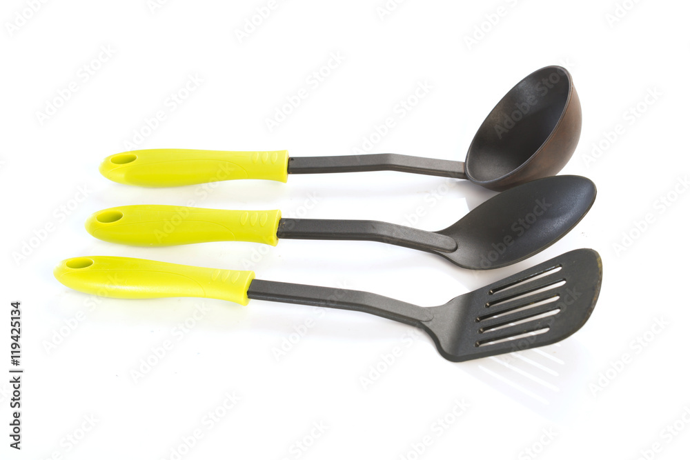 kitchen utensils on white ,selective focus kitchen utensils on white ,selective focus