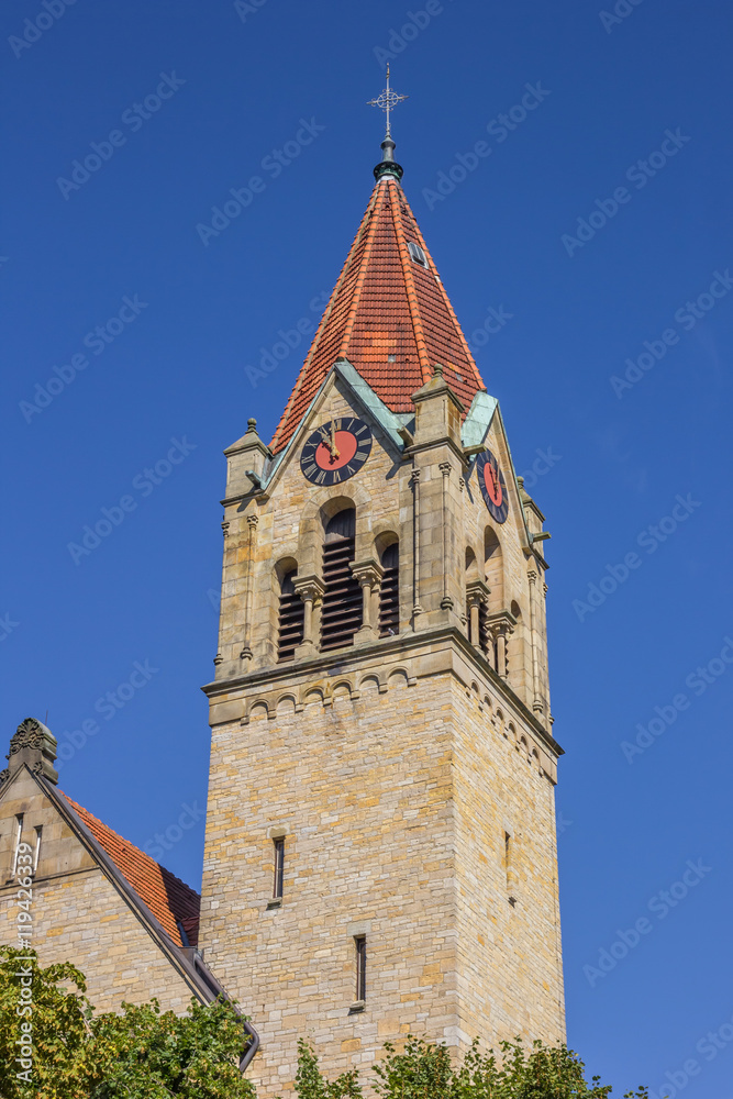Tower of the Bergkirche church in Osnabruck
