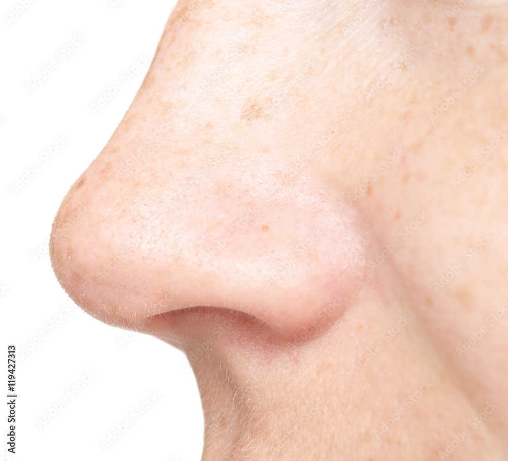 Fototapeta premium kobieta nos na białym tle