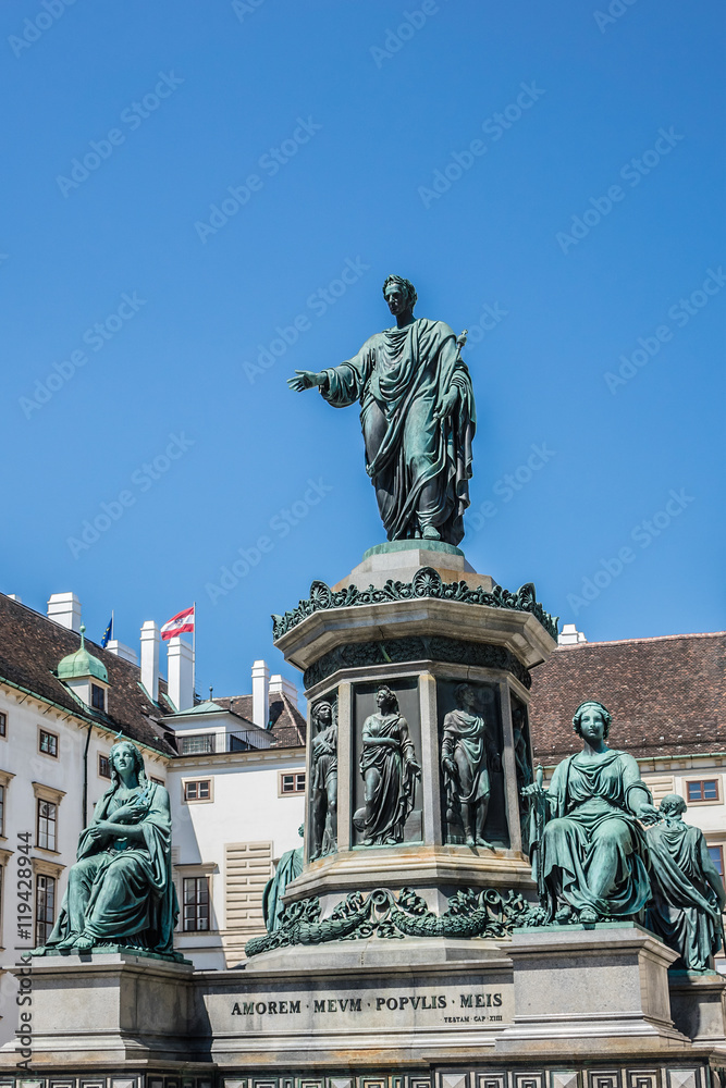 Fototapeta premium Monument to Emperor Franz I of Austria. Hofburg, Vienna, Austria