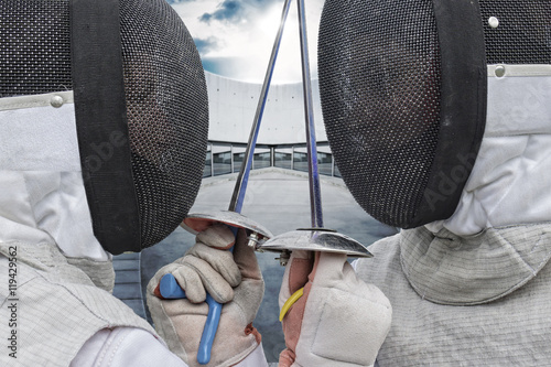 Fotografie Fencing rivals
