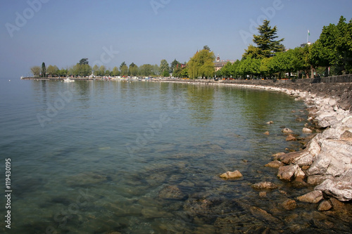 Waterfront at the Geneva Lake in Lausanne, Switzerland
