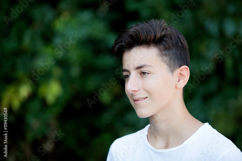 Handsome brown-haired teen
