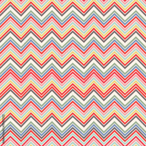 Fashion zigzag pattern in retro colors © helen_nertis
