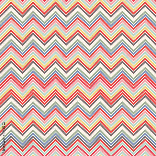 Fashion zigzag pattern in retro colors