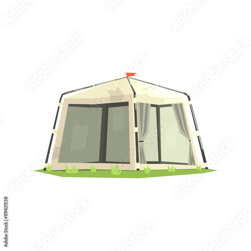 White Sportive Camping Tent