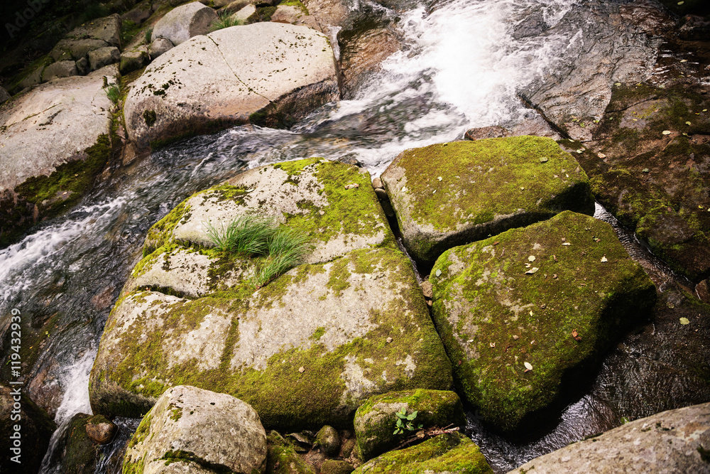 Beautiful stones in the river