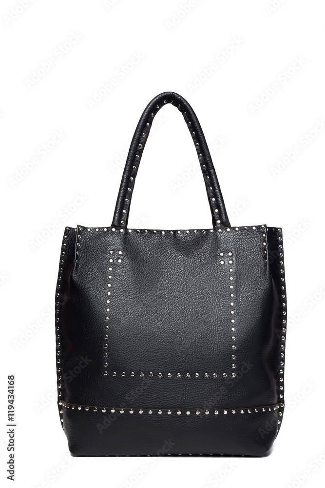 Leather female handbag isolated on white Leather female handbag isolated on white