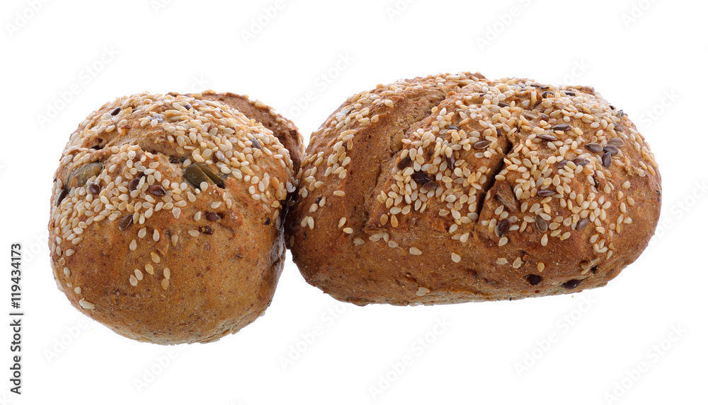Traditional bread on white background Traditional bread on white background