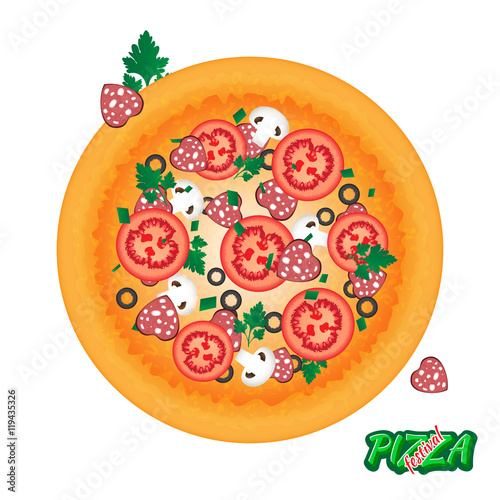 Vector Emblem to the Pizza Festival