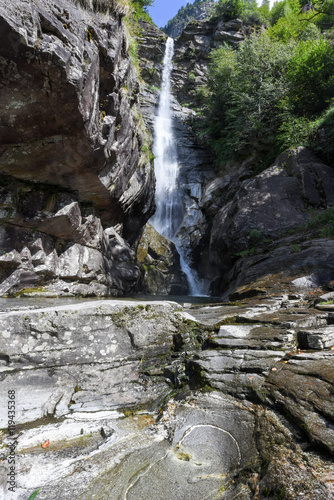Santa Petronilla waterfalls at Biasca on Cantone Ticino
