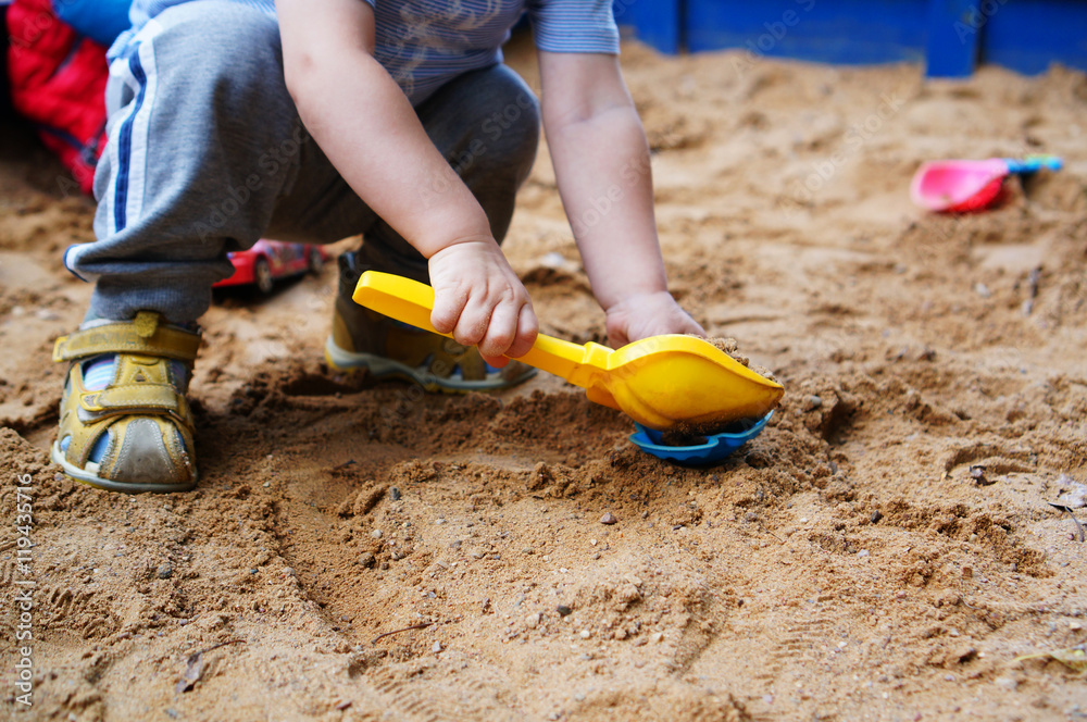 children's toys in the sandbox children's toys in the sandbox