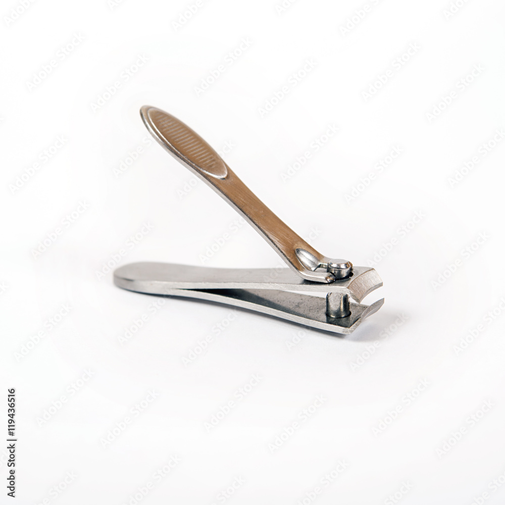 Clipper for nails for manicure. Isolated on white Clipper for nails for manicure. Isolated on white