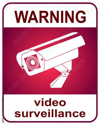 Video surveillance sign.