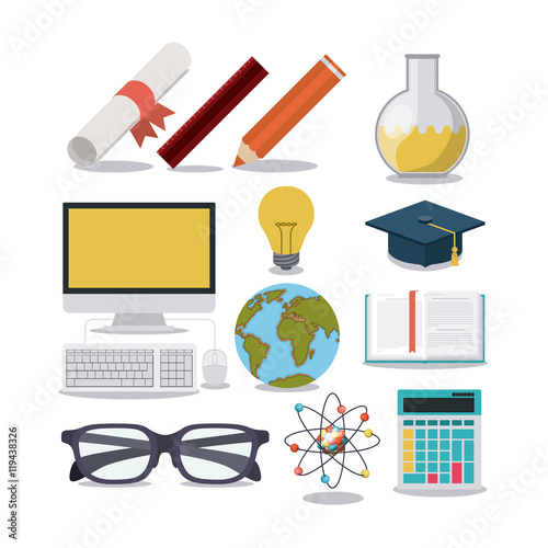 education supplies concept isolated icon vector illustration design photo