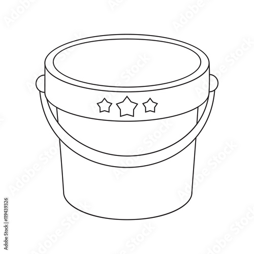 Child bucket line icon. Illustration for web and mobile design.