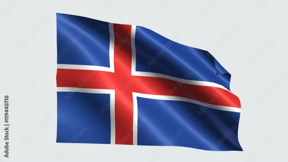 Iceland flag with transparent background Iceland flag with transparent background