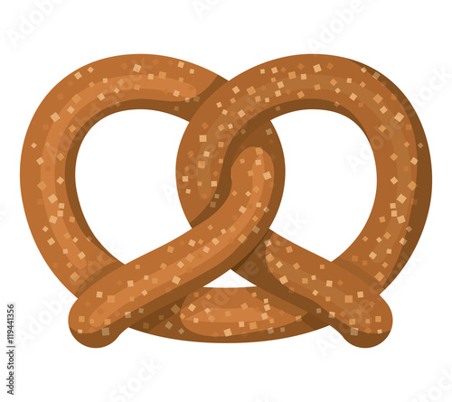 delicious pretzel isolated icon vector illustration design