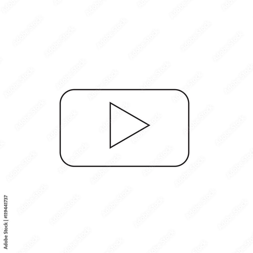 play button outline play button outline