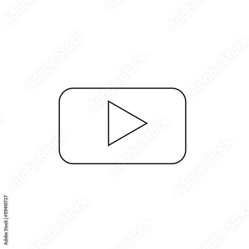 play button outline