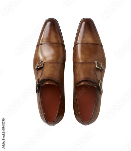 leather men shoe isolated on white