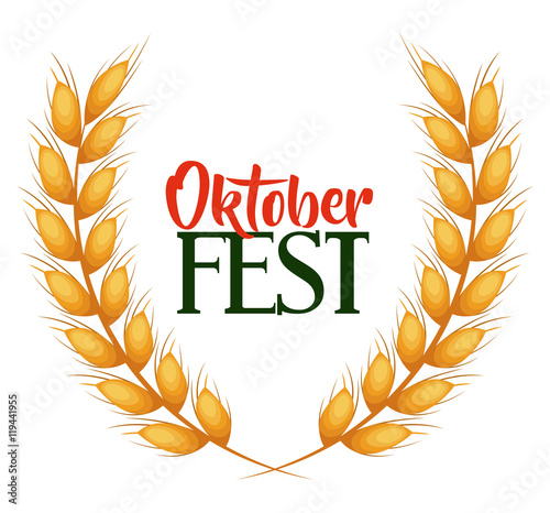 oktober fest invitation poster vector illustration design