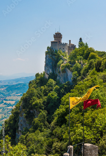 Republic of San Marino is an enclaved microstate surrounded by Italy, situated on the Italian Peninsula.
 photo