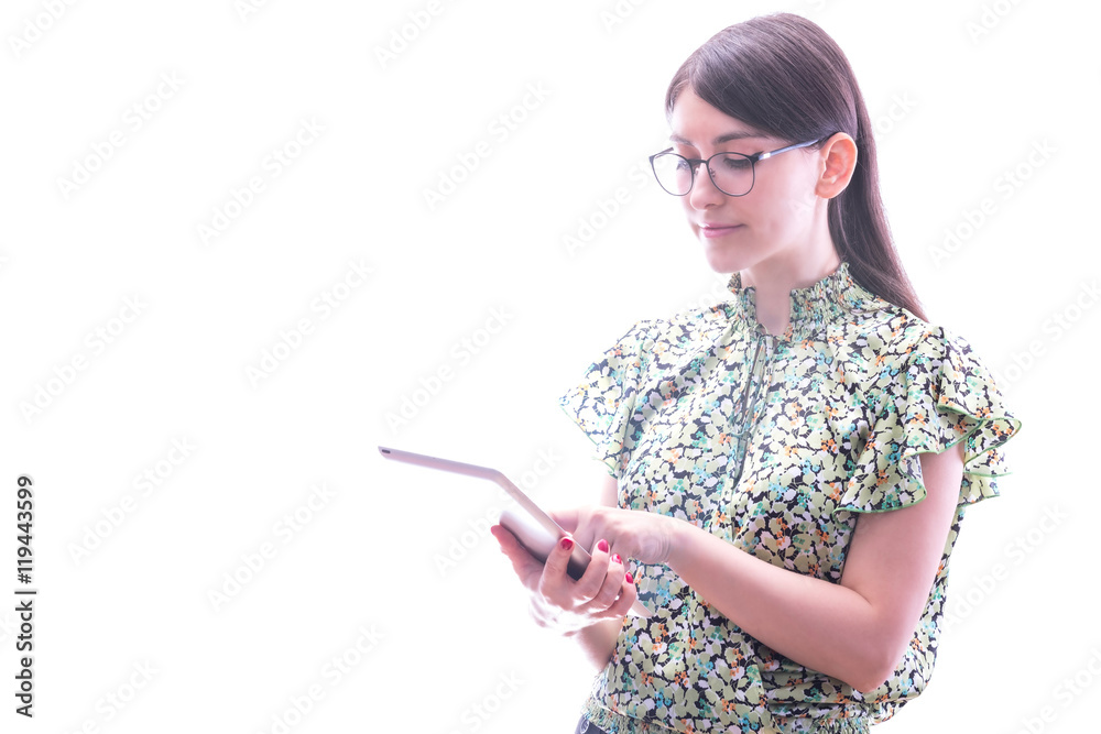 Girl using a tablet Girl using a tablet