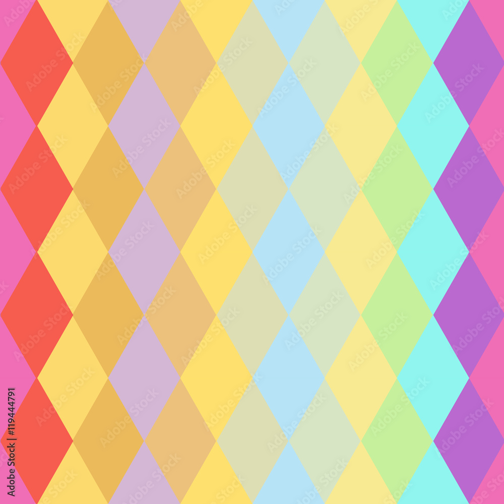 Abstract hipsters seamless pattern with colored rhombus. Geometric background. Vector Abstract hipsters seamless pattern with colored rhombus. Geometric background. Vector
