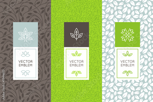 Vector set of packaging design templates