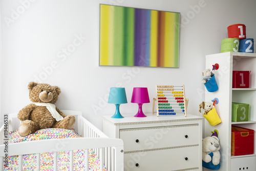 Rainbow themes in child room