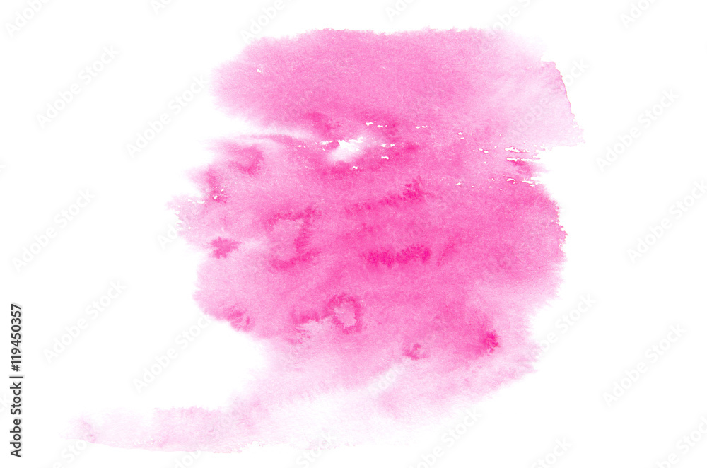 Pink brush stroke isolated on background