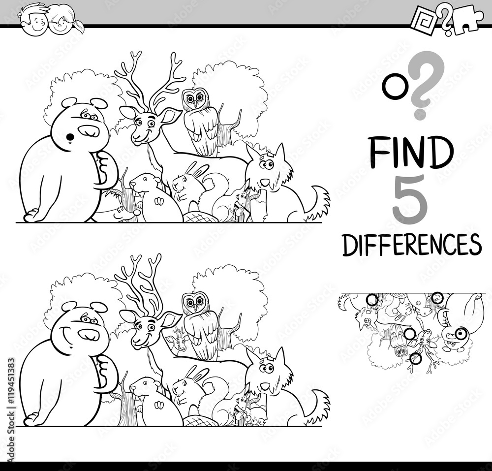 differences activity coloring book differences activity coloring book
