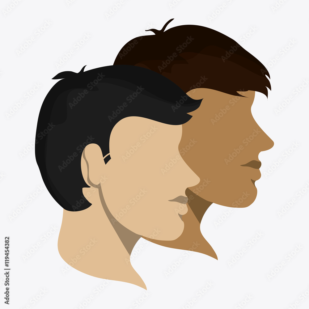 man male people head person profile icon. Colorful and Isolated design. Vector illustration man male people head person profile icon. Colorful and Isolated design. Vector illustration