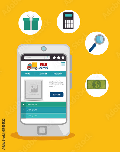 web shopping ecommerce online icon