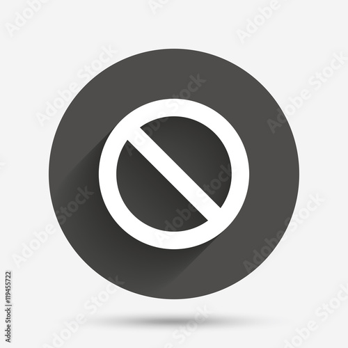 Blacklist sign icon. User not allowed symbol.