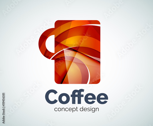 Coffee cup logo template